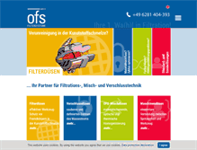 Tablet Screenshot of ofs-filtersysteme.de